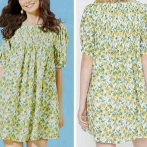 Melloday XS Floral Pleated Mini Dress